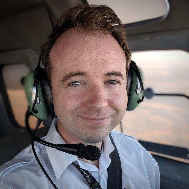Christian Murphy in the cockpit